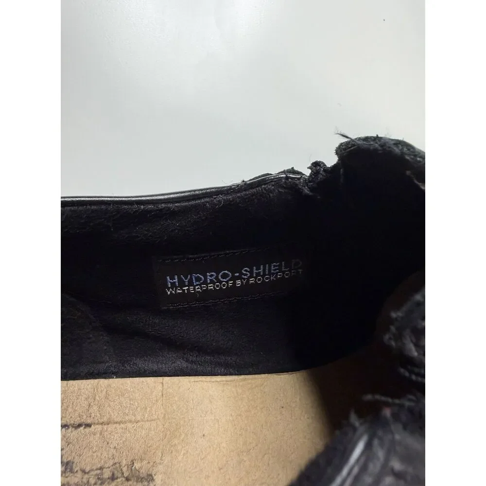 Adidas Black Thrashed Dress Shoe Hydrosheild Leather Upper Men's 11.5